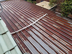 Rusty roof sheets